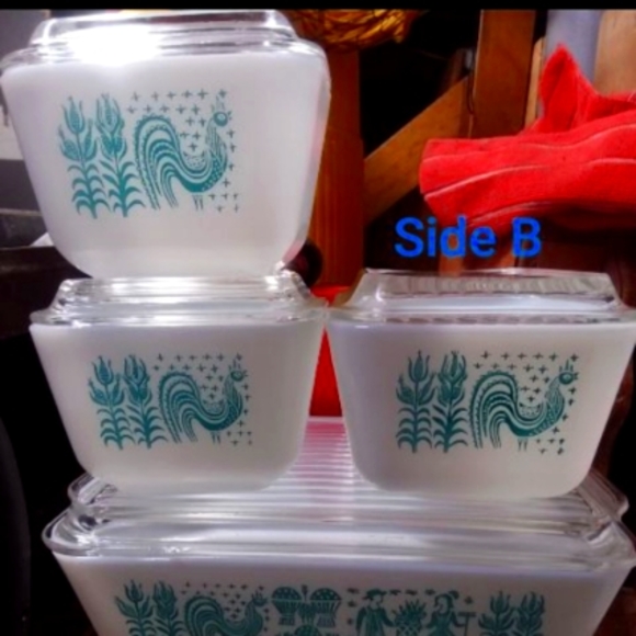 Vintage Pyrex Complete Butterprint Refrigerator Set With Lids - Picture 3 of 8